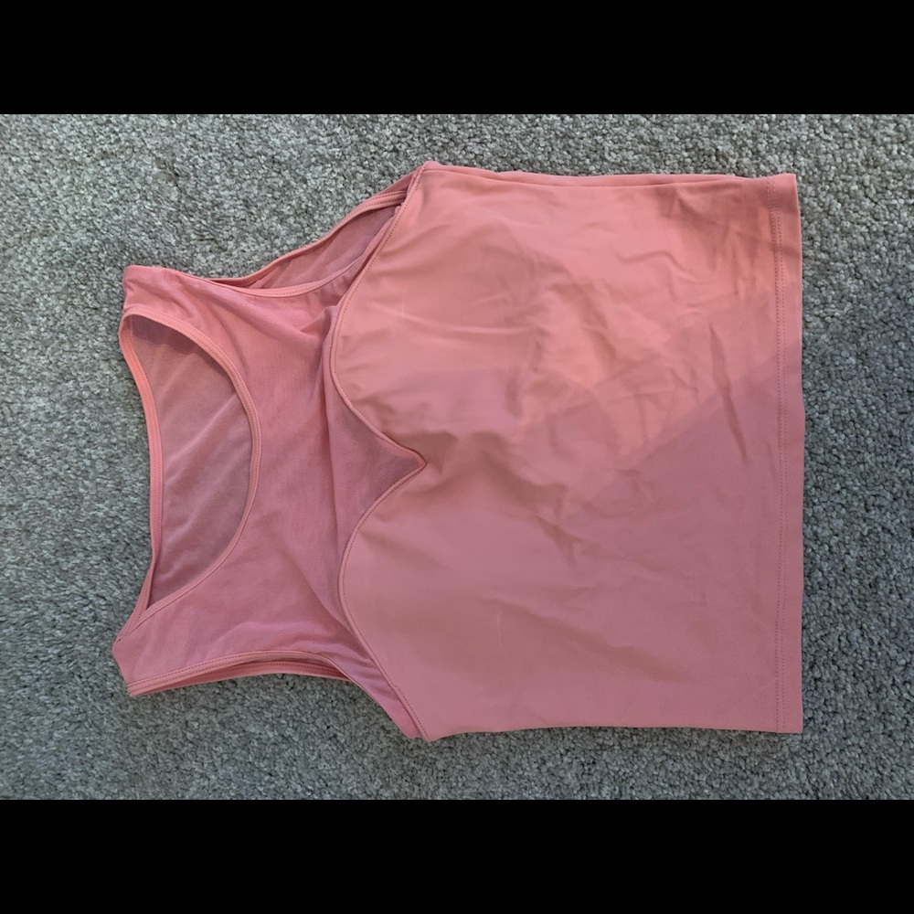 Kortni Jeane pink mesh swim suit top